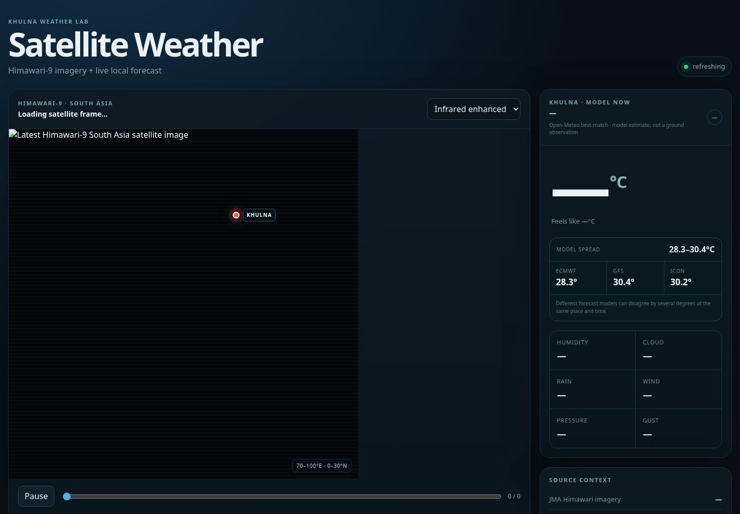 Khulna Satellite Weather visual